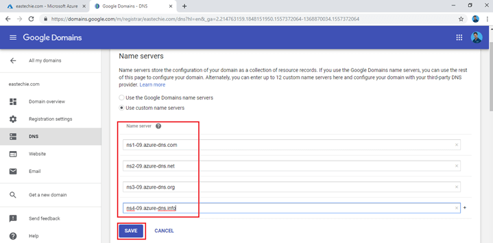 How To Map Our External Domain Name To Azure