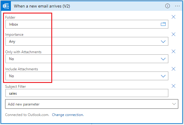 How to move the specific email to specific folder using Azure Logic App