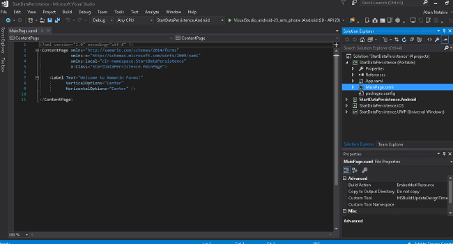 How To Operate With Data Persistence In Xamarin.Forms - Part One