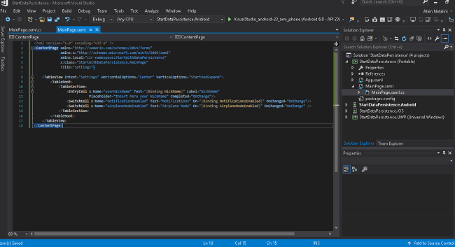 How To Operate With Data Persistence In Xamarin.Forms - Part One