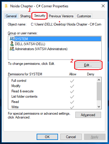 Click on the Edit button.