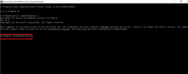 How To Run And Execute C# Program Using Notepad
