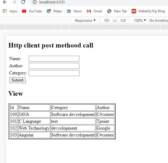How To Save And View Data Using In-Memory Web API