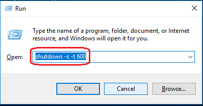 Schedule Automatic Shut Down Windows 10