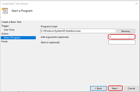 Schedule Automatic Shut Down Windows 10