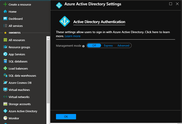 Azure Active Directory Authentication