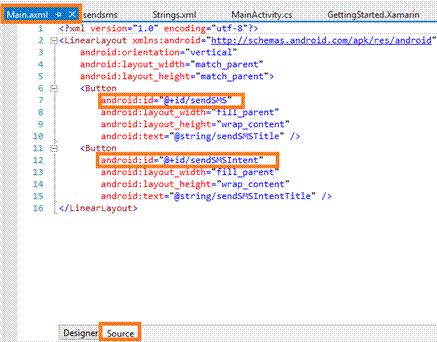 send button as intent android studio