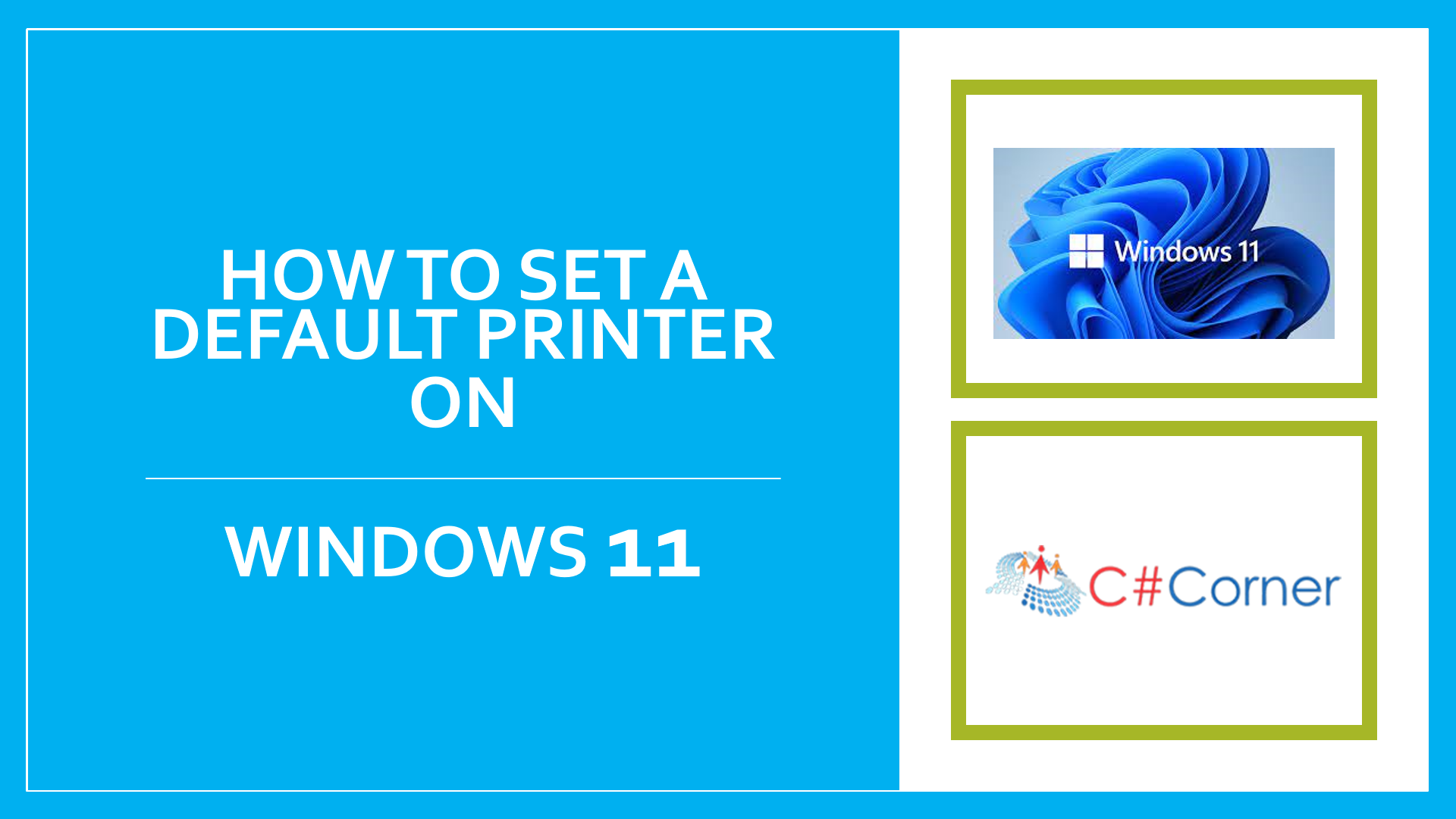 How to set a default printer in windows 11