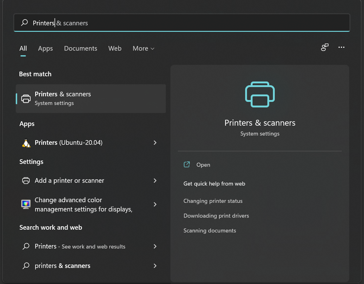 How to set a default printer in windows 11