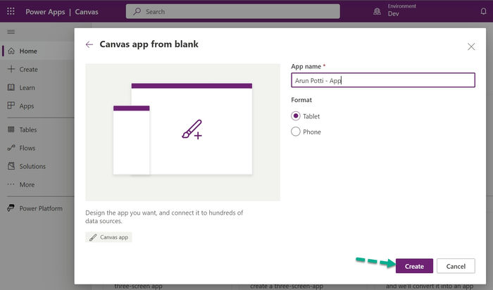 Authoring Version in the Canvas App