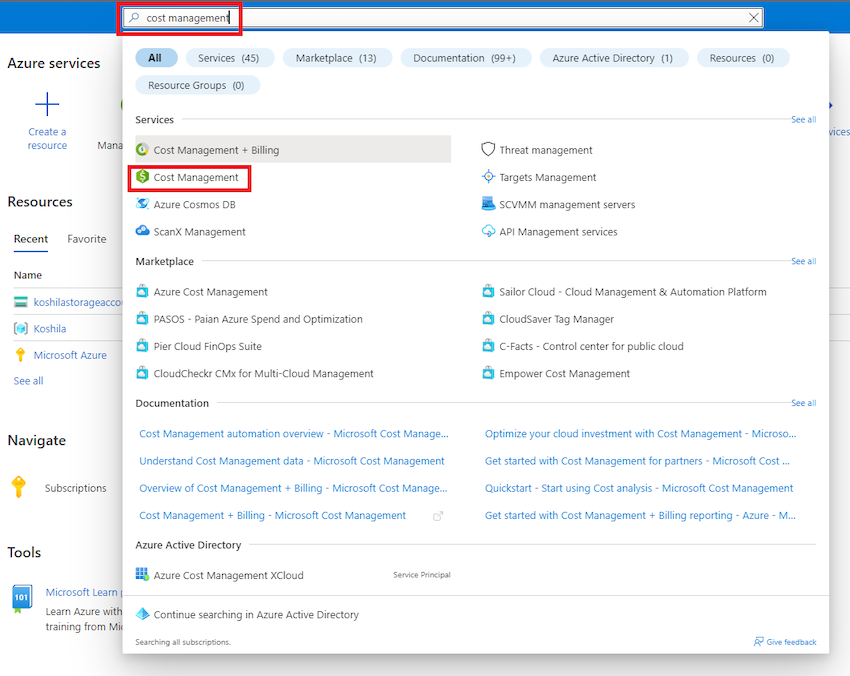 How To Setup Cost Alert In Azure 