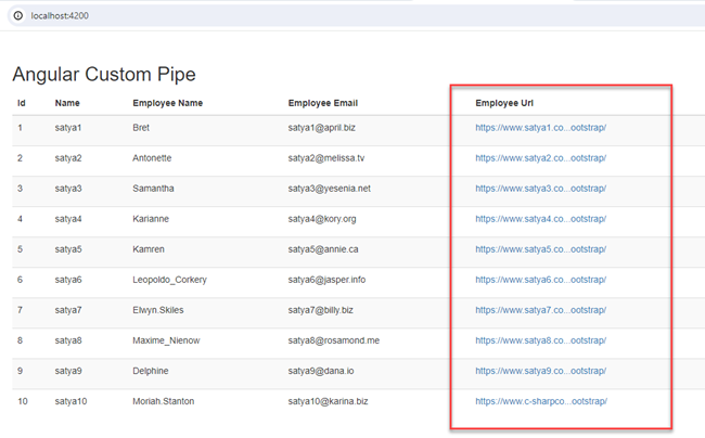 URL shortener in angular