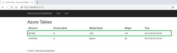 How To Store Data In Azure Table Storage Using Rest API in ASP.NET Core