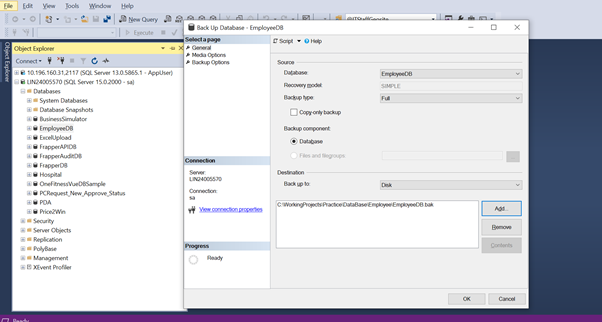 How to Take SQL Server Database Backup