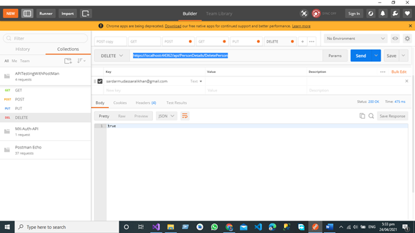 How To Test API Web Service In ASP.NET Core 5 Using Postman