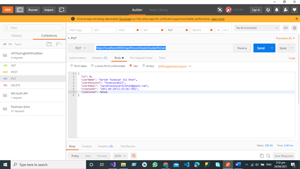 How To Test API Web Service In ASP.NET Core 5 Using Postman