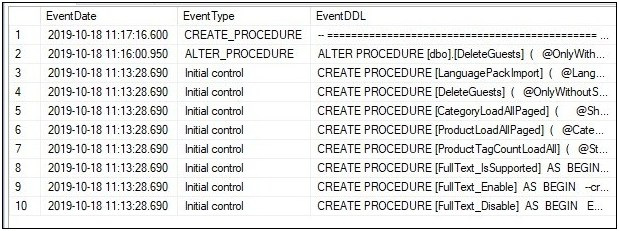How to track Database changes in SQL server