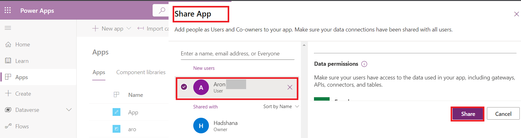How to transfer PowerApps to other users