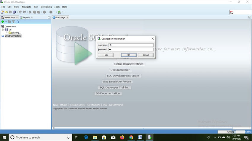 How To Unlock HR Schema In Oracle-12C Or How To Fix The ORA - 01033 Error