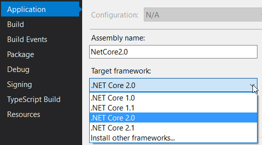 net core versions net core versions