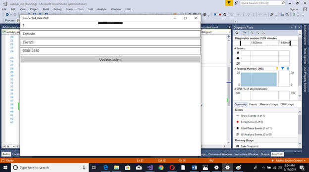 How To Update The Data Of Student By Using Web API In Xamarin.Form