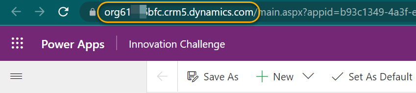 Update the URL of the Dynamics 365 CE environment