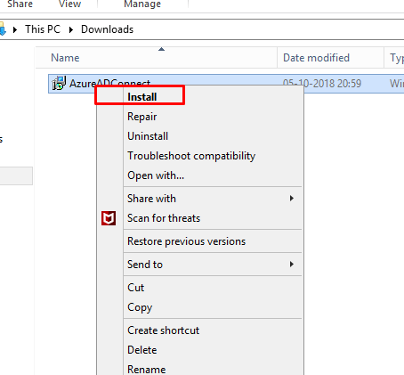 Upgrade AADConnet Agent From Old Version To New Version InPlace Upgrade