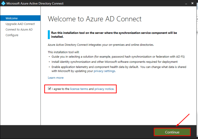 Upgrade AADConnet Agent From Old Version To New Version InPlace Upgrade