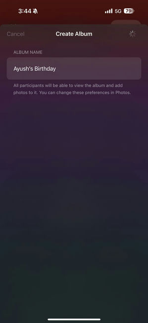 Create a shared album