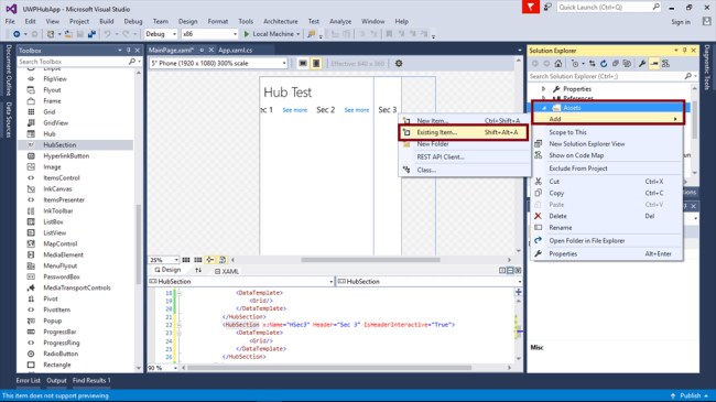How To Use Hub Control In Universal Application Development With XAML ...