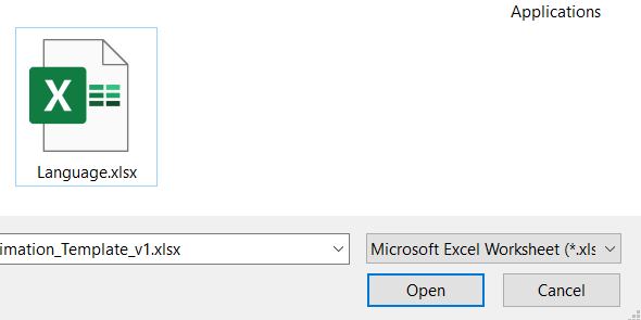 Select the Excel