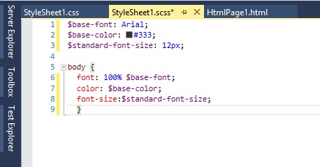 How To Use SASS In Visual Studio Using Web Essentials