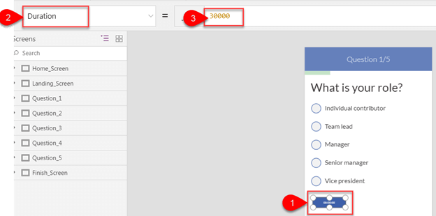 Timer Control in PowerApps