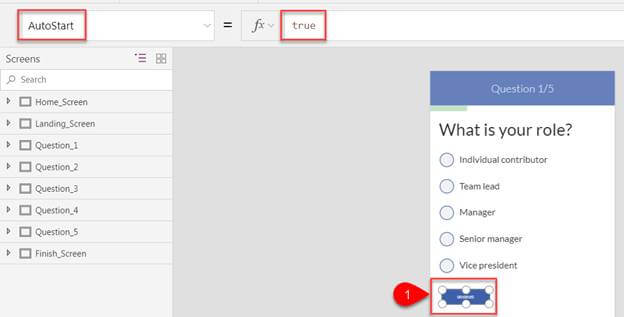 Timer Control in PowerApps