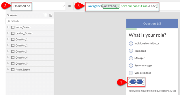 Timer Control in PowerApps