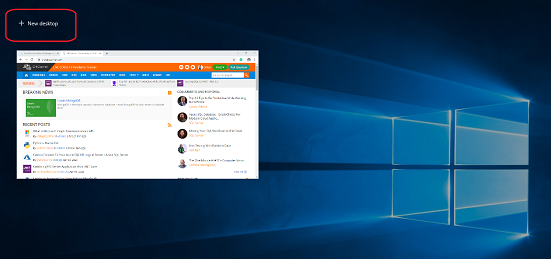 click on the new desktop