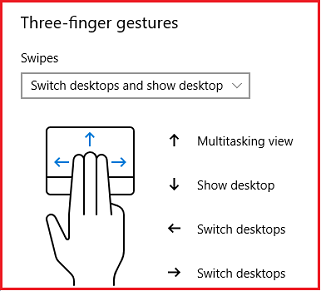three-finger gestures
