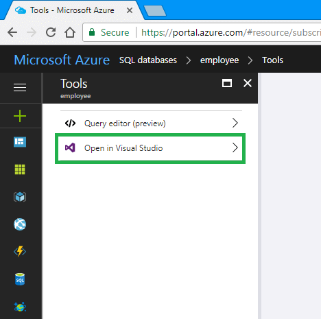 How To Use Visual Studio For Azure SQL Database
