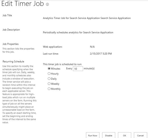 How To View Timer Job Status In SharePoint 2013 Central Administration