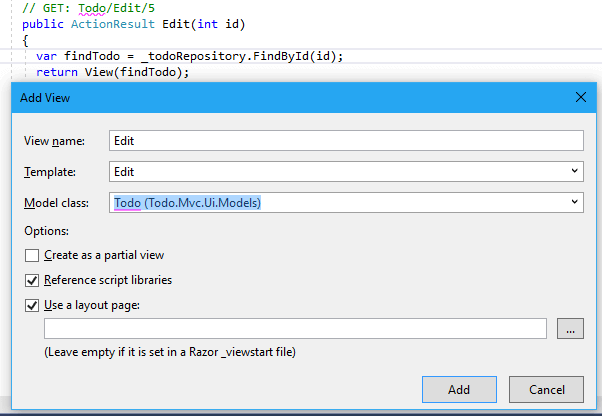 How To Write Simple Todo CRUD ASP.NET MVC Application