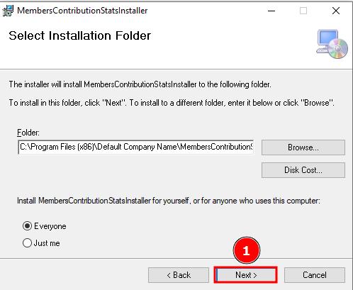 Setup installation folder