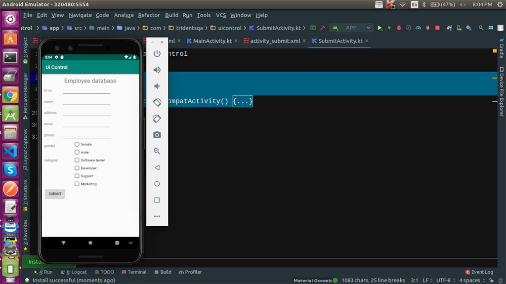 How We Can Pass UI Controls From One Activity To Another Using Kotlin In Android Studio