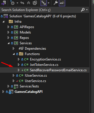 SendRecoverPasswordEmailService