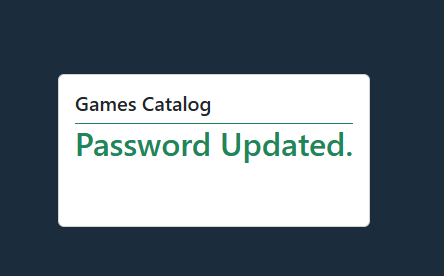 Password updated