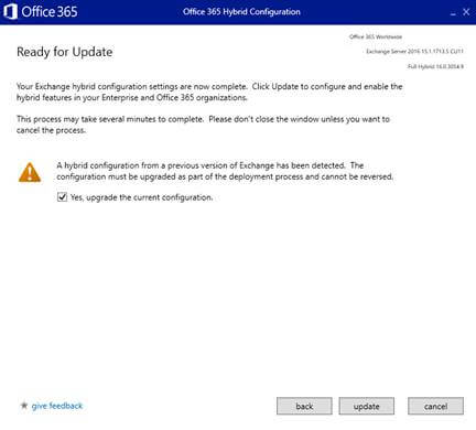 Hybrid Exchange 2010 To Hybrid Exchange 2016