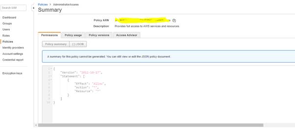 IAM Policis In AWS Account And Service Layer