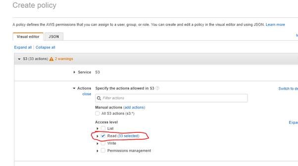 IAM Policis In AWS Account And Service Layer