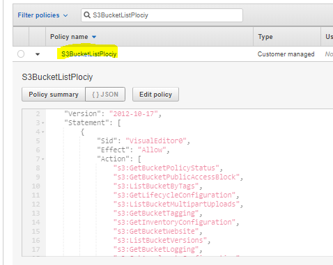 IAM Policis In AWS Account And Service Layer