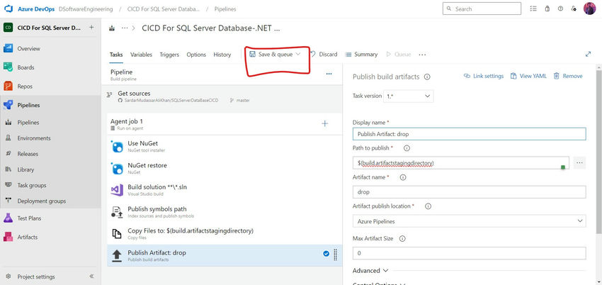 Implement CI/CD for SQL Server with Visual Studio and Azure DevOps