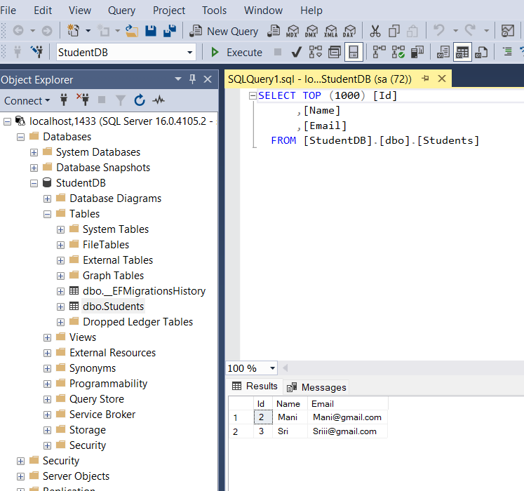 Implement CRUD Operations in .NET Core 8 with Dockerized MSSQL Server